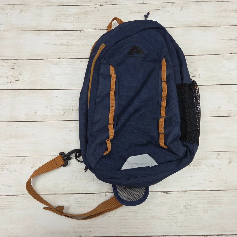 Ozark Trail Sling Backpack  Navy Blue Crossbody Hiking Daypack Ripstop